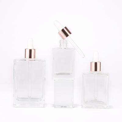 Square glass dropper bottle