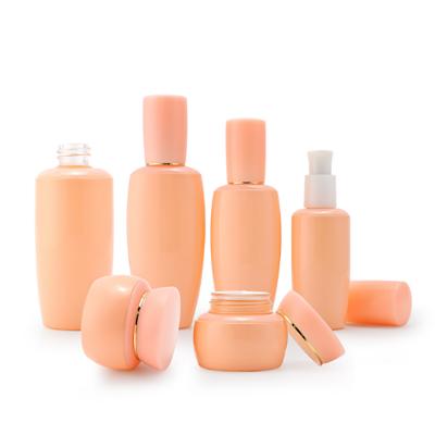 Essential cream glass bottle set