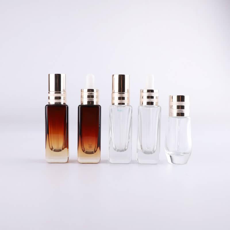 Luxury square round glass bottle