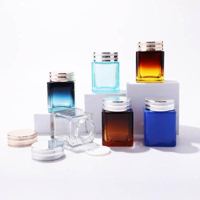 Luxury skincare cosmetic glass jar