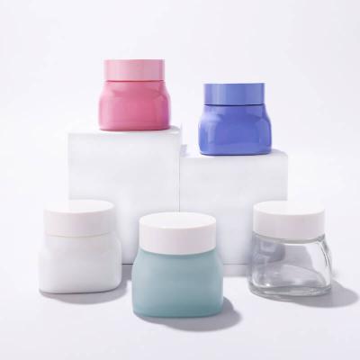 New design glass cream jar packing