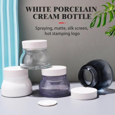 wholesale cream glass jar in skincare