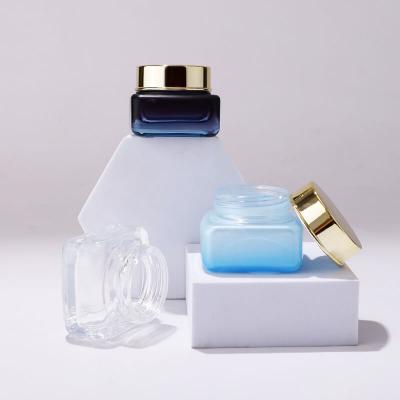 Luxury skincare cosmetic glass jar