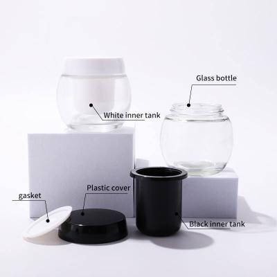 Special design 50g 120g glass jar packing with inner container