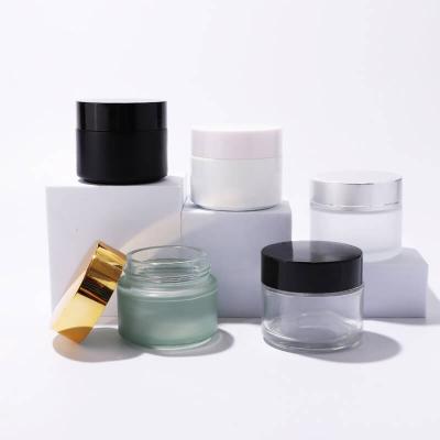 High quality colorful cosmetic empty glass jar packing