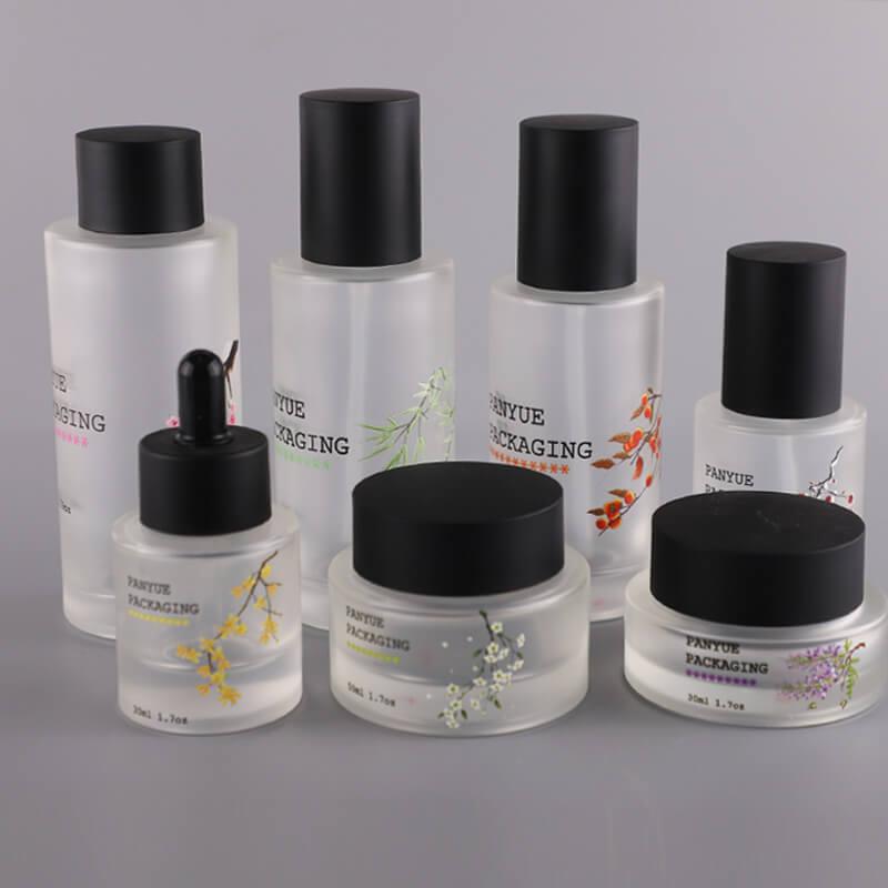 Wholesale cosmetic glass bottle set