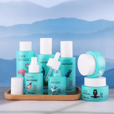 skincare cosmetic glass bottle set