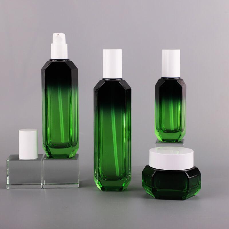 Factory packaging hexagon glass bottle set