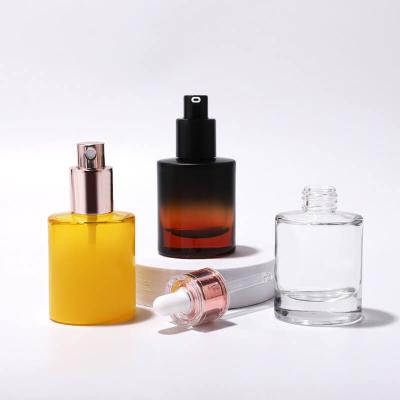 Wholesale cosmetic round eye serum dropper glass bottle