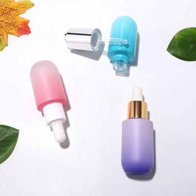 New design small glass bottle with push press dropper
