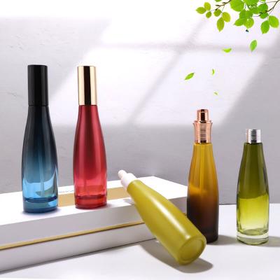 Glass spray pump cosmetic glass bottle