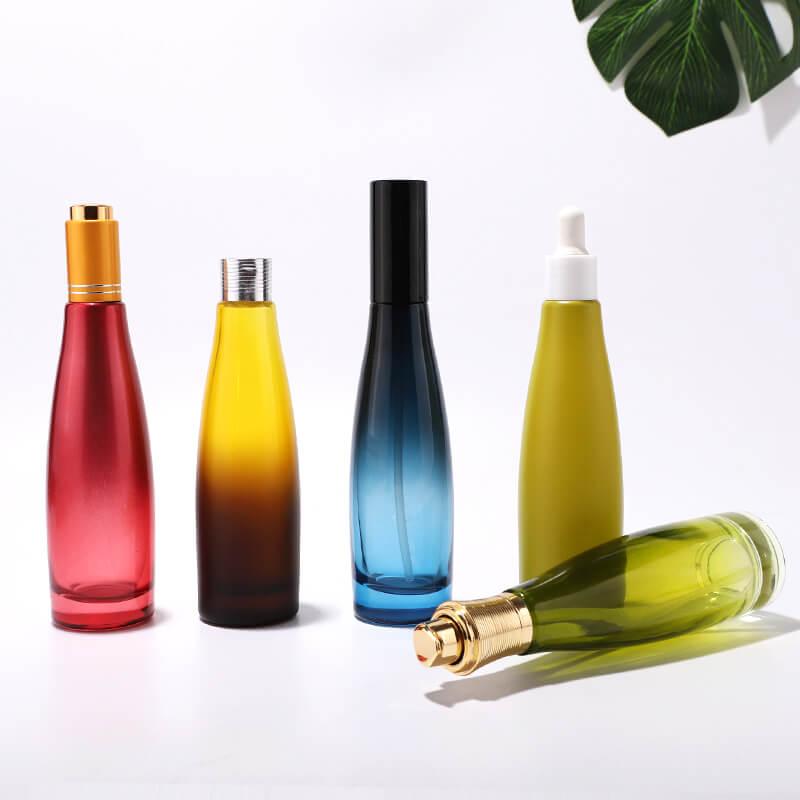 Glass spray pump cosmetic glass bottle