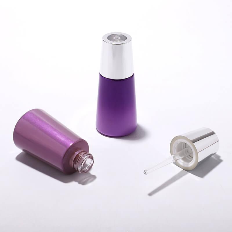 Luxury cosmetic packaging  glass dropper bottle  with push press dropper