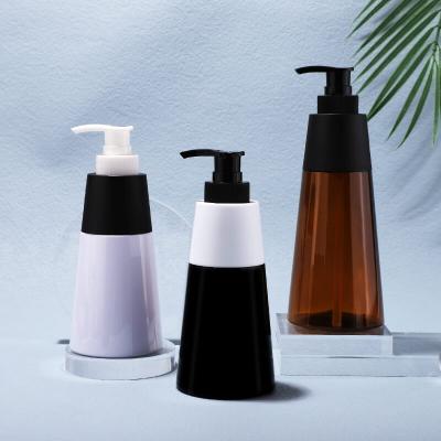 New design 200ml 300ml shampoo PET plastic bottle with lotion pump