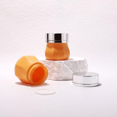 Pumpkin shaped glass cream jars for cosmetic packaging