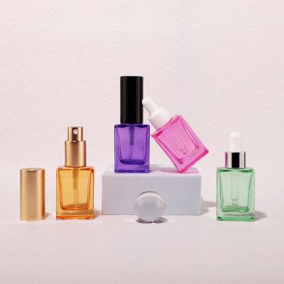 WholesaleSquare Glass bottle 20ml Colorful Essential Oil Glass Dropper Bottle