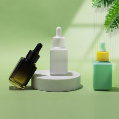 Wholesale Square hair oil glass dropper bottle