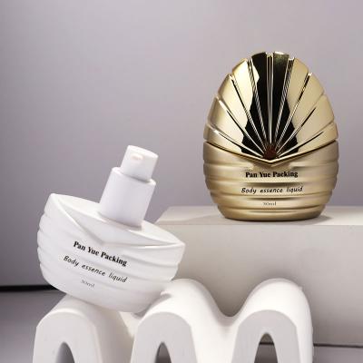 shell type hair oil glass bottle