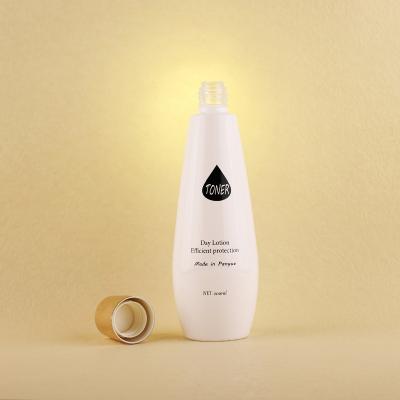 200ml white shoulder cosmetic glass bottle