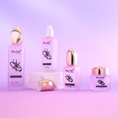 Pink 40ml50g100ml120ml blue square packing jars and bottles set