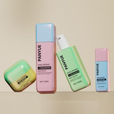 Square Colorful Lotion Bottle Glass