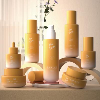 Gradient Glass Cosmetic Pump Bottle