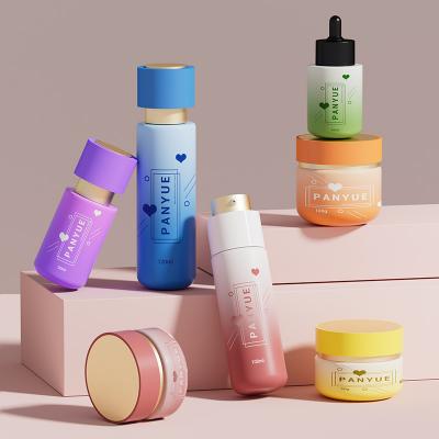 Rotating pump head glass bottle set