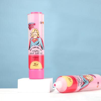 Pink Empty Plastic Tube with Flip Lid