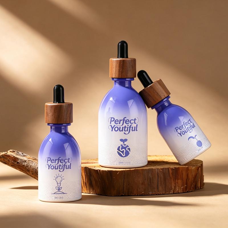 Walnut Wood Cap Cosmetic Packaging
