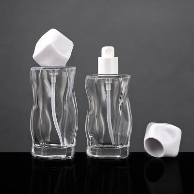 Irregular Wavy Glass Skincare Bottle Set