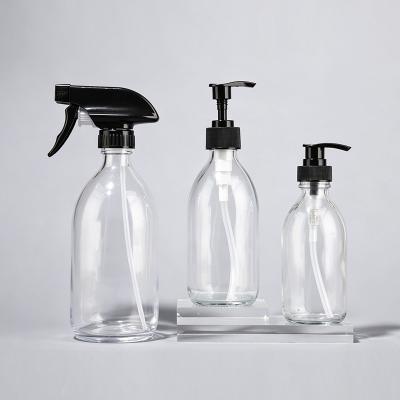 Boston Round Clear Glass Bottle