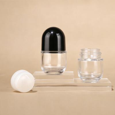 Capsule Shape 50ml Glass Roll On Bottle