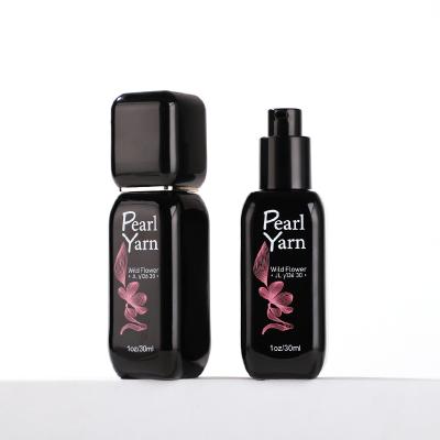 Black Square Foundation Glass Bottle