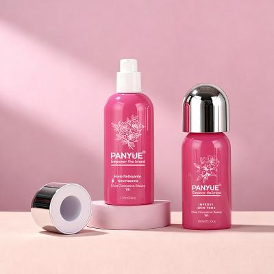 Bright Pink  Glass Cosmetic Bottle Set