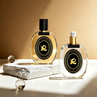 30ml Oval Transparent Glass Foundation Bottle