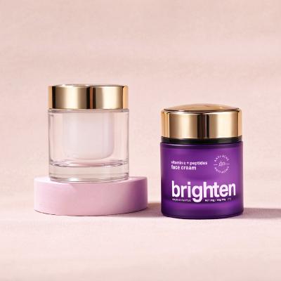 Refillable Purple Cosmetic Cream Jar